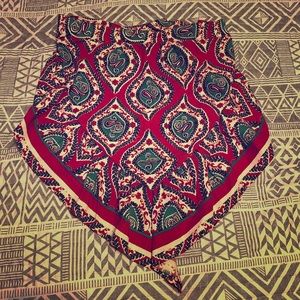 🎃Free People S green and red bandanna top